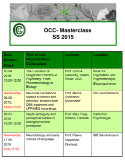 Neuroscience Colloquium OCC Münster