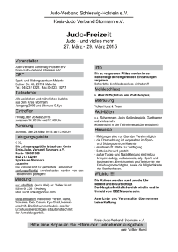 Judo-Freizeit - Judo-Verband Schleswig