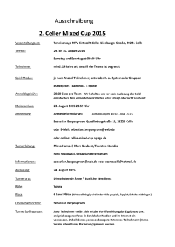 Ausschreibung 2. Celler Mixed Cup 2015