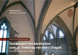 Festkonzert mit Meditation zum 30. Todestag von