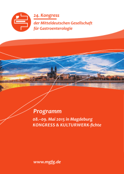 Hauptprogramm 24. Kongress der MGG 2015
