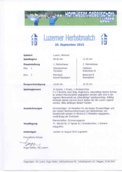 Herbstmatch in Luzern 2015
