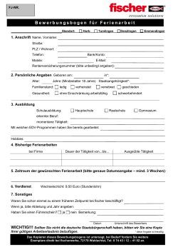 Bewerberbogen Ferienjob (PDF - 1,16 MB)