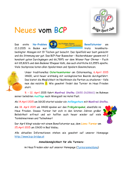 Neues vom BCP - beim BCP Wiener Neudorf