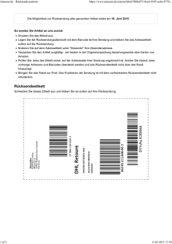 Amazon.de - Rücksendezentrum
