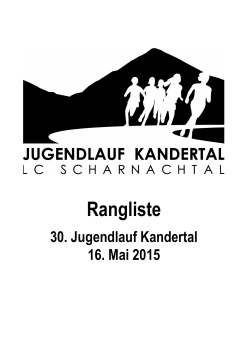 Rangliste - LC Scharnachtal