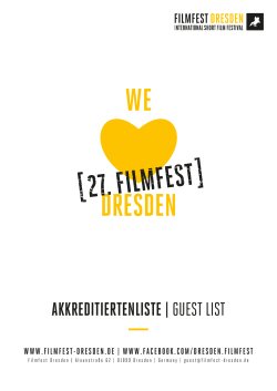 WE DRESDEN - Filmfest Dresden