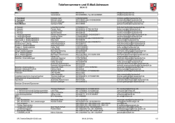 Telefonnummern und E-Mail