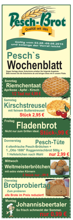 Flyer 2014 KW2115 - Pesch Backwaren KG