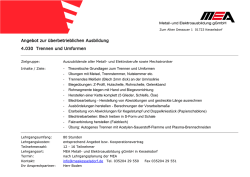 4.030 Trennen und Umformen