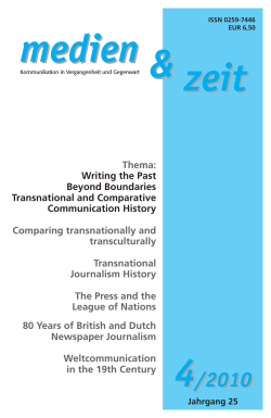 Thema: Writing the Past Beyond Boundaries
