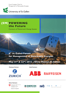 (EM) POWERING the Future - St.Galler Forum für Management