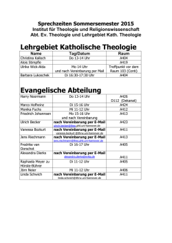Dokument - Institut f&uuml;r Theologie und Religionswissenschaft