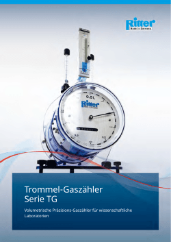 Trommel-Gaszähler Serie TG - Ing. Ritter Apparatebau GmbH