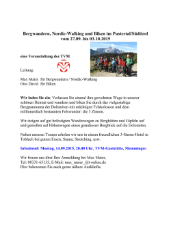 Nordic-Walking und Biken im Pustertal/Südtirol