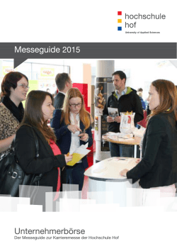 Messeguide 2015 Unternehmerbörse