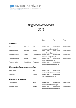 Mitgliederverzeichnis 2015