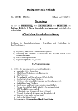 Die Tagesordnung - Stadtgemeinde K&ouml;flach