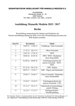 Kursprogramm Berlin