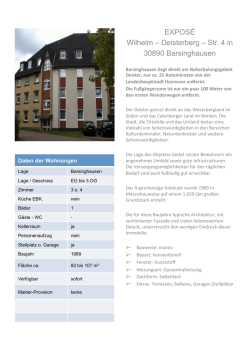 EXPOSÉ Wilhelm – Deisterberg – Str. 4 in 30890 Barsinghausen