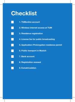 TUMi checklist - International Center