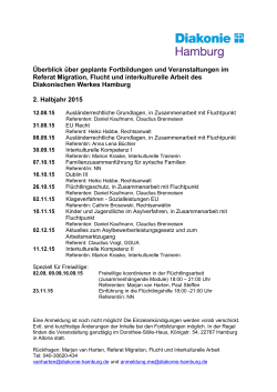 2. Halbjahr 2015 - Diakonisches Werk Hamburg