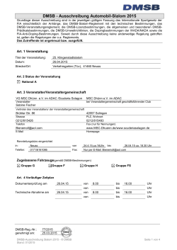 DMSB - Ausschreibung Automobil-Slalom 2010