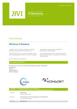 Programm BVI Forum IT-Solutions 2015