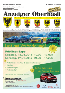 Ausgabe Nr. 16 / 17. April 2015