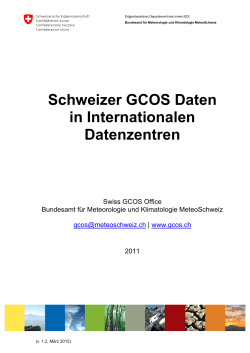 Schweizer GCOS Daten in Internationalen