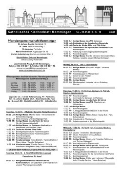 Kirchenblatt 2015 Nr. 12 - Memmingen