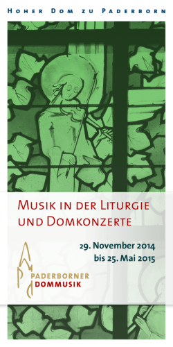 Halbjahresprogramm Dommusik