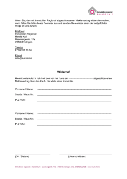 Widerruf immobilien regional - Immobilien Regional | Harald Kuri