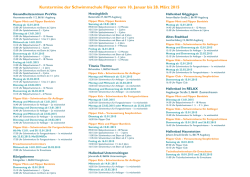 Kursübersicht Januar bis März 2015