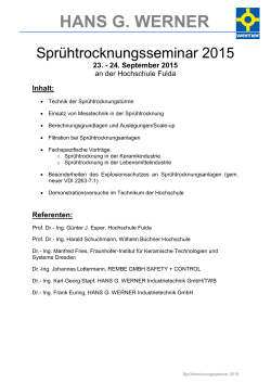 23. - 24. September 2015 - Hans G. Werner Industrietechnik GmbH