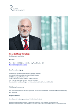 Hans-Eckhard Wittstock - reimer