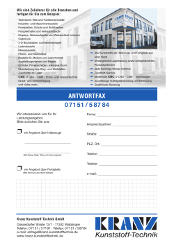 Faxblatt - Kranz Kunststofftechnik
