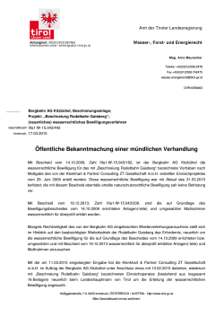 Standard-Dokumentvorlage für die Tiroler Landesregierung