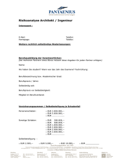 Risikoanalysebogen Architekten