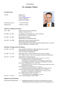 Lebenslauf Dr. Jonathan Velleuer