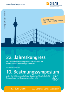 23. Jahreskongress 10. Beatmungssymposium
