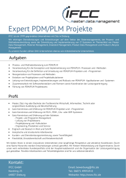 Expert PDM/PLM Projekte