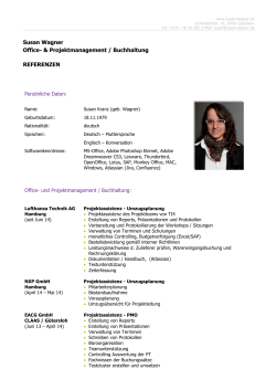 Referenzliste - Susan Wagner - Office