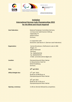 Invitation International German Judo Championships 2015 for the