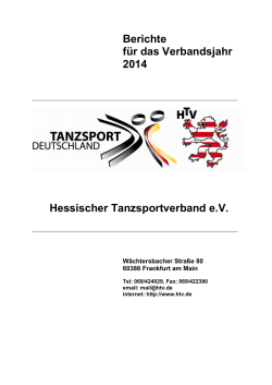 Berichtsheft - Hessischer Tanzsportverband eV › HTV