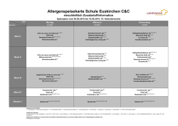 Allergenspeisekarte Schule Euskirchen C&C