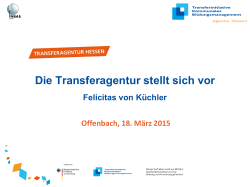 Die Transferagentur Hessen stellt sich vor