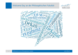Willkommen an der Philosophischen Fakult&auml;t