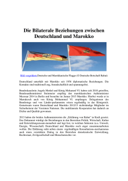 Die Bilaterale Beziehungen zwischen Deutschland und Marokko