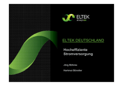 eltek deutschland gmbh - TE Connectivity Days 2015